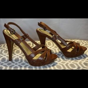 Brown open-toe Heels